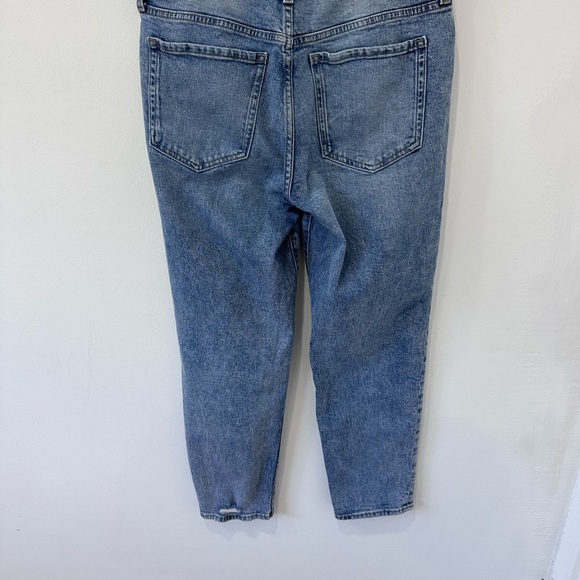 Old Navy Blue OG Straight High Rise Jeans with Distressed Look - Picture 5 of 7